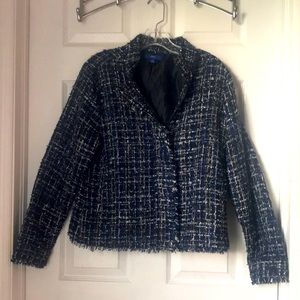 Crop Jacket by Apt. 9: with zipper and button closure